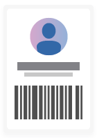 ilustración que representa una insignia que será escaseado por un lector de contactos dentro de un móvil